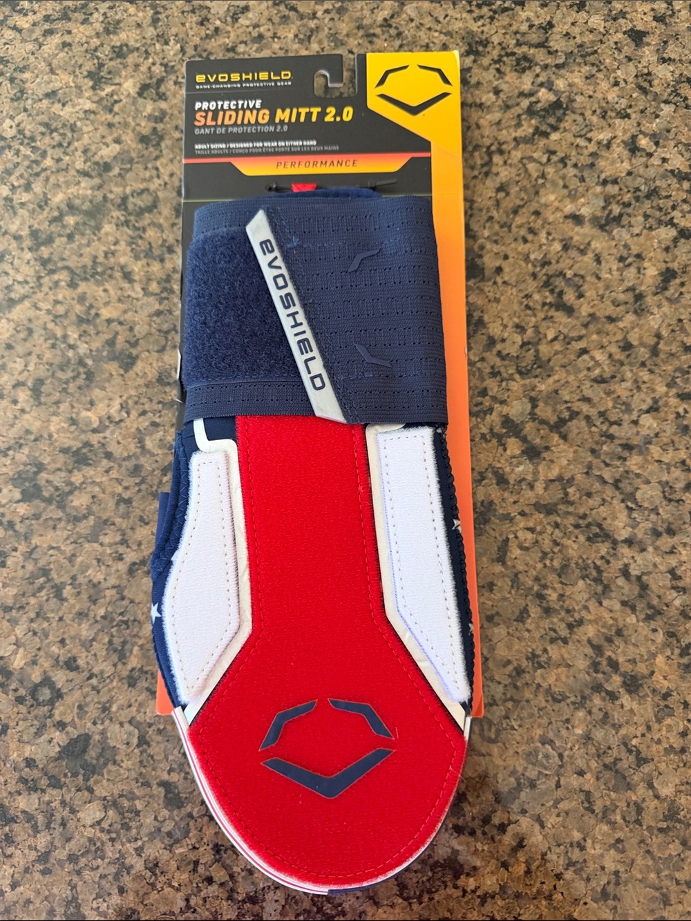 Baseball Men's Protective Sliding Mitt 2.0 – Red/White/Navy